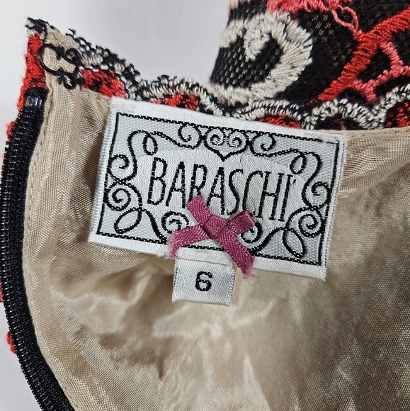 Anthropologie Yoana Baraschi Crisantemo Embroidered Lace Dress Sz 6 Fit & Flare - Picture 13 of 16